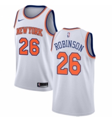 Men's Nike New York Knicks #26 Mitchell Robinson Authentic White NBA Jersey - Association Edition