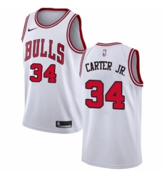 Youth Nike Chicago Bulls #34 Wendell Carter Jr. Swingman White NBA Jersey - Association Edition