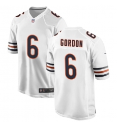 Men's Chicago Bears #6 Kyler Gordon Nike White Game Player Jersey