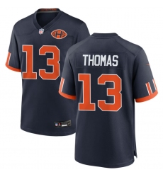 Men's Nike Zavion Thomas Navy #13 Chicago Bears Game Player Jersey