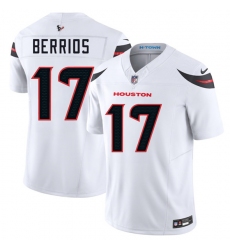Men's Houston Texans #17 Braxton Berrios White 2025 F.U.S.E. Vapor Limited Football Stitched Jersey
