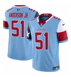 Men's Houston Texans #51 Will Anderson Jr Blue 2024 F U S E V5 Limited Stitched Football Jersey