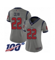 Women's Houston Texans #22 Aaron Colvin Limited Gray Inverted Legend 100th Season Football Jersey