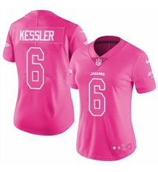 Women's Nike Jacksonville Jaguars #6 Cody Kessler Limited Pink Rush Fashion NFL Jersey