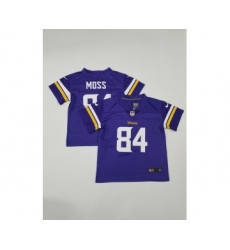 Toddlers Minnesota Vikings #84 Randy Moss Yellow With Patch Cool Base Stitched Baseball Jersey