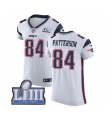 Men's Nike New England Patriots #84 Cordarrelle Patterson White Vapor Untouchable Elite Player Super Bowl LIII Bound NFL Jersey
