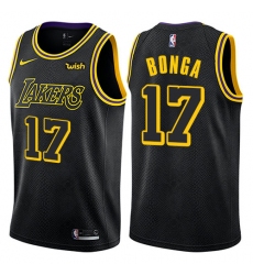 Youth Nike Los Angeles Lakers #17 Isaac Bonga Swingman Black NBA Jersey - City Edition
