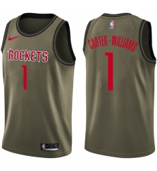 Men's Nike Houston Rockets #1 Michael Carter-Williams Swingman Green Salute to Service NBA Jersey