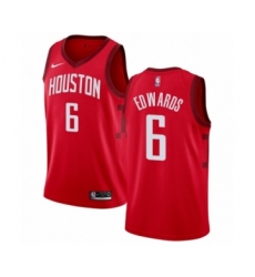 Women's Nike Houston Rockets #6 Vincent Edwards Red Swingman Jersey - Earned Edition