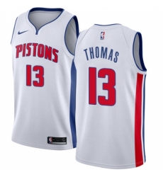 Women's Nike Detroit Pistons #13 Khyri Thomas Swingman White NBA Jersey - Association Edition