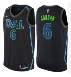 Men's Nike Dallas Mavericks #6 DeAndre Jordan Swingman Navy Blue NBA Jersey Statement Edition