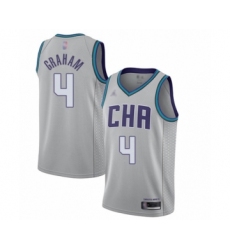 Women's Jordan Charlotte Hornets #4 Devonte Graham Swingman Gray Basketball Jersey - 2019 20 City Edition