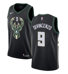 Women's Nike Milwaukee Bucks #9 Donte DiVincenzo Swingman Black NBA Jersey - Statement Edition