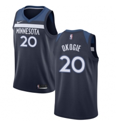 Men's Nike Minnesota Timberwolves #20 Josh Okogie Swingman Navy Blue NBA Jersey - Icon Edition