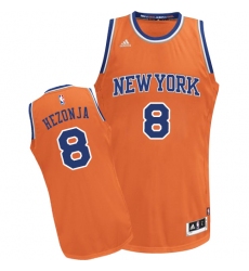 Men's Adidas New York Knicks #8 Mario Hezonja Swingman Orange Alternate NBA Jersey