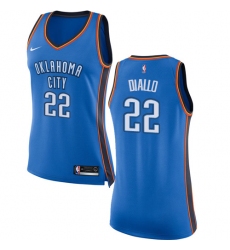 Women's Nike Oklahoma City Thunder #22 Hamidou Diallo Swingman Royal Blue NBA Jersey - Icon Edition