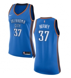 Women's Nike Oklahoma City Thunder #37 Kevin Hervey Swingman Royal Blue NBA Jersey - Icon Edition