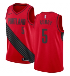 Youth Nike Portland Trail Blazers #5 Seth Curry Swingman Red NBA Jersey Statement Edition