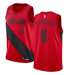 Women's Nike Portland Trail Blazers #6 Nik Stauskas Swingman Red NBA Jersey Statement Edition