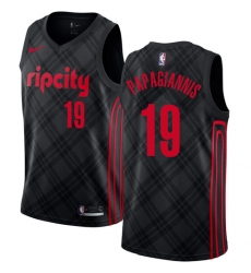Youth Nike Portland Trail Blazers #19 Georgios Papagiannis Swingman Black NBA Jersey - City Edition