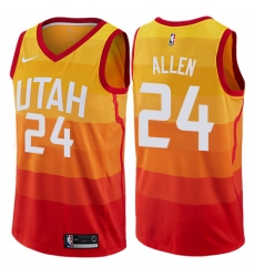Youth Nike Utah Jazz #24 Grayson Allen Swingman Orange NBA Jersey - City Edition