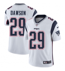 Men's Nike New England Patriots #29 Duke Dawson White Vapor Untouchable Limited Player NFL Jersey