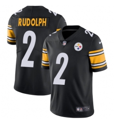 Youth Nike Pittsburgh Steelers #2 Mason Rudolph Black Team Color Vapor Untouchable Limited Player NFL Jersey