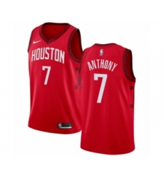 Men's Nike Houston Rockets #7 Carmelo Anthony Red Swingman Jersey - Earned Edition
