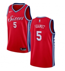Youth Nike Philadelphia 76ers #5 Landry Shamet Swingman Red NBA Jersey Statement Edition