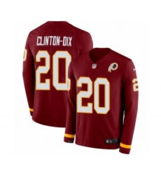 Men's Nike Washington Redskins #20 Ha Clinton-Dix Limited Burgundy Therma Long Sleeve NFL Jersey