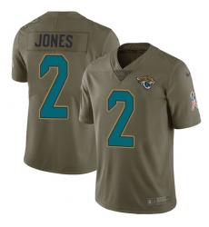 Youth Nike Jacksonville Jaguars #2 Landry Jones Limited Olive 2017 Salute to Service NFL Jersey