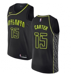 Women's Nike Atlanta Hawks #15 Vince Carter Swingman Black NBA Jersey - City Edition