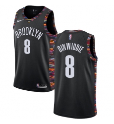 Women's Nike Brooklyn Nets #8 Spencer Dinwiddie Swingman Black NBA Jersey - 2018 19 City Edition