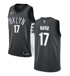 Men's Nike Brooklyn Nets #17 Ed Davis Swingman Gray NBA Jersey Statement Edition