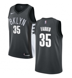 Women's Nike Brooklyn Nets #35 Kenneth Faried Swingman Gray NBA Jersey Statement Edition