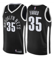 Youth Nike Brooklyn Nets #35 Kenneth Faried Swingman Black NBA Jersey - City Edition