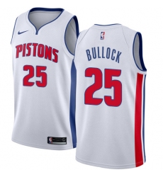 Youth Nike Detroit Pistons #25 Reggie Bullock Swingman White NBA Jersey - Association Edition