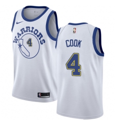 Youth Nike Golden State Warriors #4 Quinn Cook Swingman White Hardwood Classics NBA Jersey