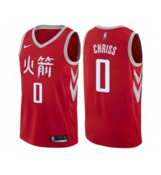 Men's Nike Houston Rockets #0 Marquese Chriss Swingman Red NBA Jersey - City Edition