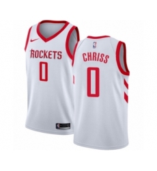 Men's Nike Houston Rockets #0 Marquese Chriss Swingman White NBA Jersey - Association Edition