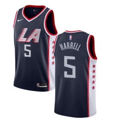 Men's Nike Los Angeles Clippers #5 Montrezl Harrell Swingman Navy Blue NBA Jersey - City Edition
