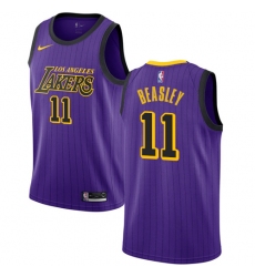 Women's Nike Los Angeles Lakers #11 Michael Beasley Swingman Purple NBA Jersey - City Edition