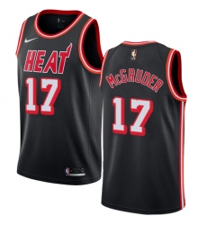 Men's Nike Miami Heat #17 Rodney McGruder Swingman Black Fashion Hardwood Classics NBA Jersey