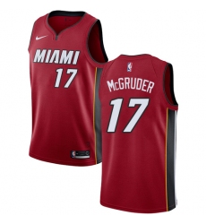 Men's Nike Miami Heat #17 Rodney McGruder Swingman Red NBA Jersey Statement Edition
