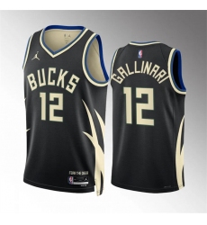 Men's Milwaukee Bucks #12 Danilo Gallinari Purple Classic Edition Stitched Basketball Jersey