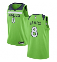 Youth Nike Minnesota Timberwolves #8 Jerryd Bayless Swingman Green NBA Jersey Statement Edition