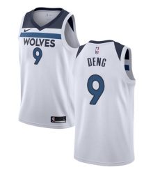 Women's Nike Minnesota Timberwolves #9 Luol Deng Swingman White NBA Jersey - Association Edition