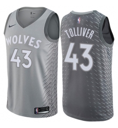 Women's Nike Minnesota Timberwolves #43 Anthony Tolliver Swingman Gray NBA Jersey - City Edition