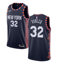 Women's Nike New York Knicks #32 Noah Vonleh Swingman Navy Blue NBA Jersey - 2018 19 City Edition