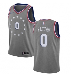 Men's Nike Philadelphia 76ers #0 Justin Patton Swingman Gray NBA Jersey - City Edition